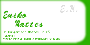 eniko mattes business card
